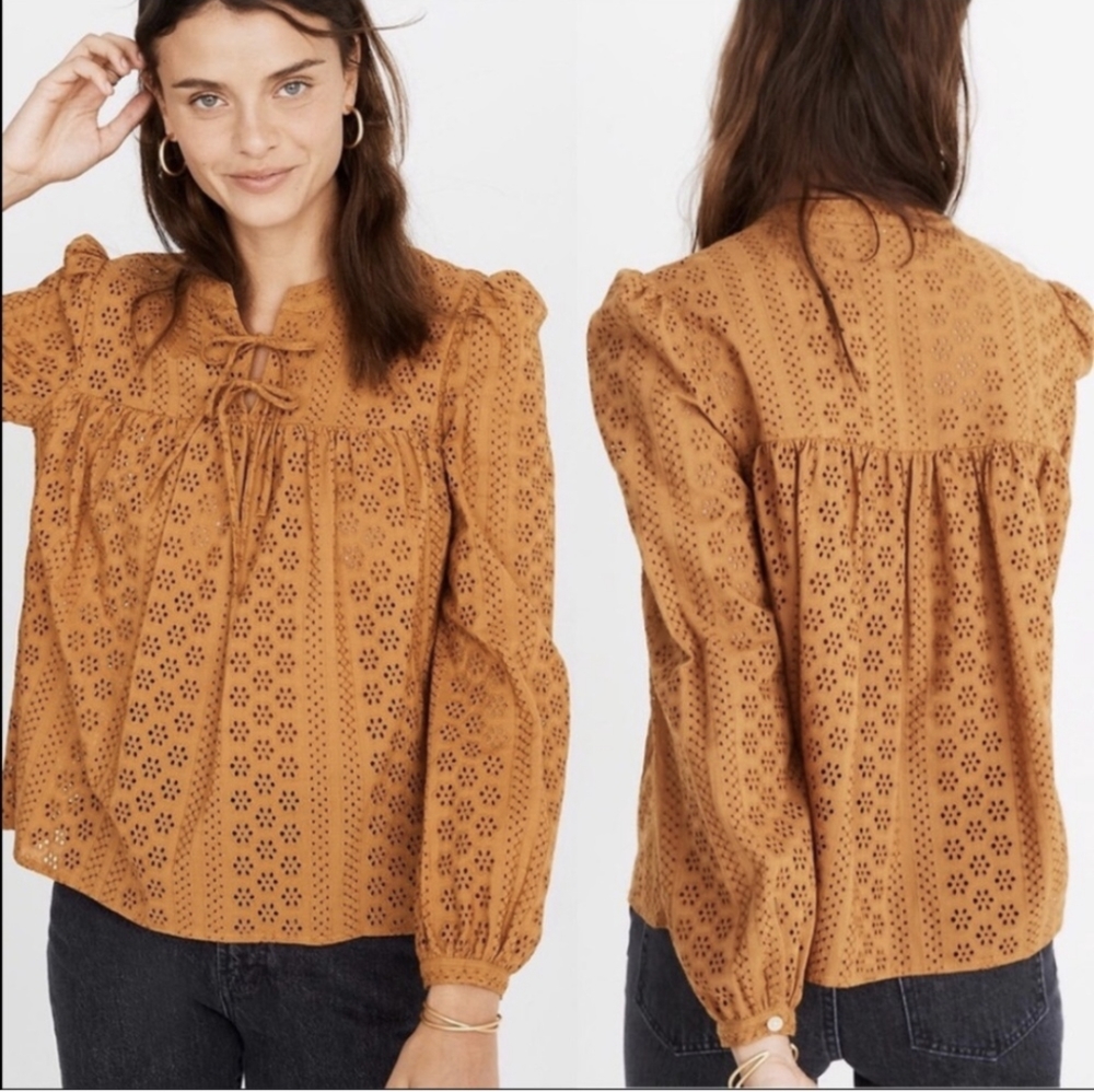 Madewell | Double Tie Eyelet Top